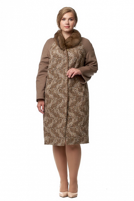 Шуба из норки 497 (соболь), коричневый
